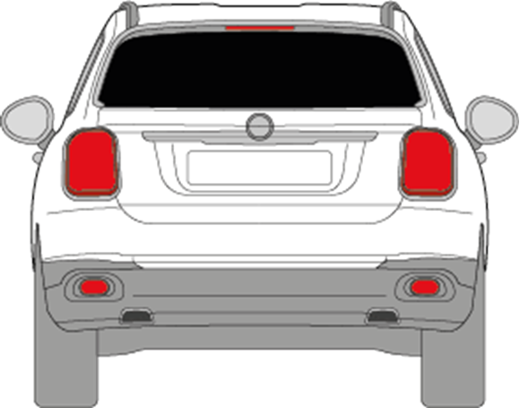Afbeelding van Achterruit Fiat 500 X (DONKERE RUIT)