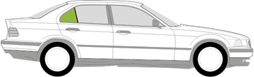 Afbeelding van Zijruit rechts BMW 3-serie sedan 