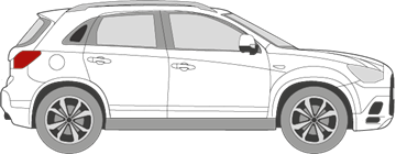 Afbeelding van Zijruit rechts Mitsubishi ASX (DONKERE RUIT)