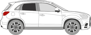 Afbeelding van Zijruit rechts Mitsubishi ASX (DONKERE RUIT) 