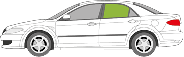 Afbeelding van Zijruit links Mazda 6 sedan