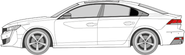 Afbeelding van Zijruit links Peugeot 508 5 deurs (DONKERE RUIT)