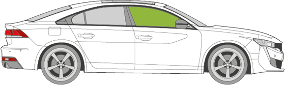 Afbeelding van Zijruit rechts Peugeot 508 5 deurs