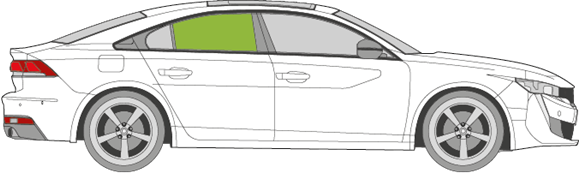 Afbeelding van Zijruit rechts Peugeot 508 5 deurs