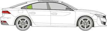 Afbeelding van Zijruit rechts Peugeot 508 5 deurs 