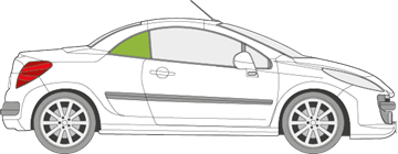 Afbeelding van Zijruit rechts Peugeot 207 cc 