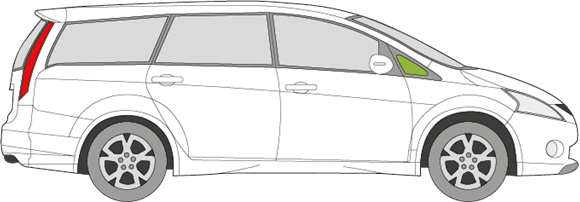 Afbeelding van Zijruit rechts Mitsubishi Grandis 