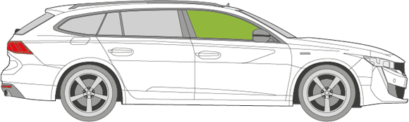 Afbeelding van Zijruit rechts Peugeot 508 break