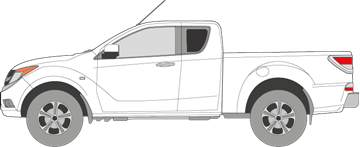 Afbeelding van Zijruit links Mazda BT50 2 deurs pick-up (DONKERE RUIT)