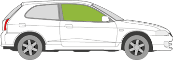 Afbeelding van Zijruit rechts Mitsubishi Colt 3 deurs 
