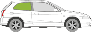 Afbeelding van Zijruit rechts Mitsubishi Colt 3 deurs 