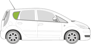Afbeelding van Zijruit rechts Mitsubishi Colt 5 deurs 