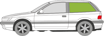 Afbeelding van Zijruit links Mitsubishi Colt 3 deurs
