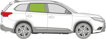 Afbeelding van Zijruit rechts Mitsubishi Outlander