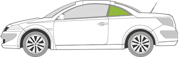 Afbeelding van Zijruit links Renault Mégane coupé/cabrio