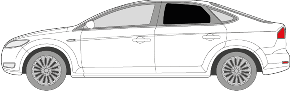 Afbeelding van Zijruit links Ford Mondeo 5 deurs (DONKERE RUIT)