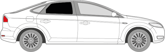 Afbeelding van Zijruit rechts Ford Mondeo 5 deurs (DONKERE RUIT)