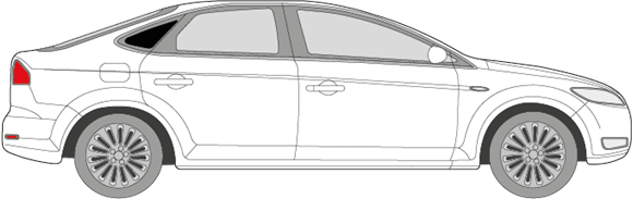 Afbeelding van Zijruit rechts Ford Mondeo 5 deurs (DONKERE RUIT)