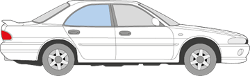Afbeelding van Zijruit rechts Mitsubishi Galant sedan