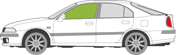 Afbeelding van Zijruit links Mitsubishi Carisma 5 deurs