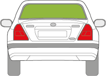 Afbeelding van Achterruit Hyundai Elantra sedan
