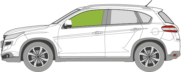 Afbeelding van Zijruit links Peugeot 4008 