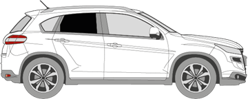 Afbeelding van Zijruit rechts Peugeot 4008 (DONKERE RUIT)