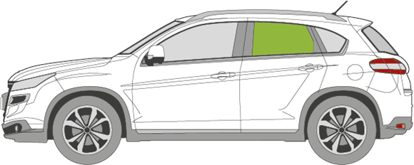 Afbeelding van Zijruit links Peugeot 4008