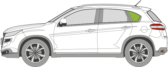 Afbeelding van Zijruit links Peugeot 4008