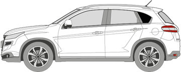 Afbeelding van Zijruit links Peugeot 4008 (DONKERE RUIT)