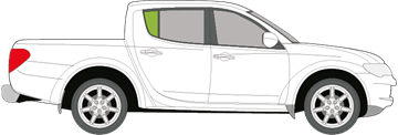 Afbeelding van Zijruit rechts Mitsubishi L200 4 deurs pick-up