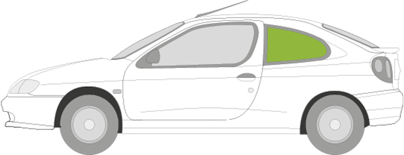 Afbeelding van Zijruit links Mégane coupé (vast)