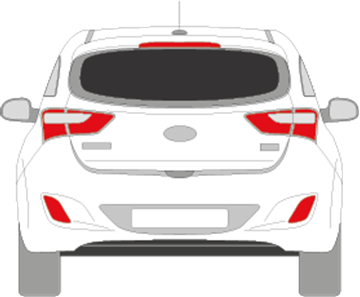 Afbeelding van Achterruit Hyundai i30 5 deurs (DONKERE RUIT)