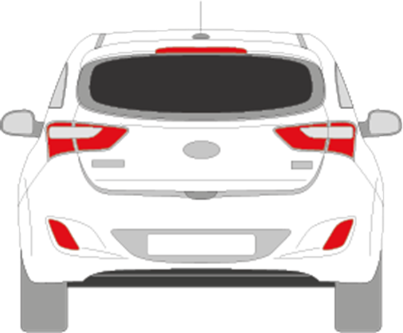 Afbeelding van Achterruit Hyundai i30 5 deurs (DONKERE RUIT)