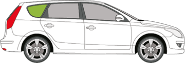 Afbeelding van Zijruit rechts Hyundai i30 break