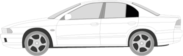 Afbeelding van Zijruit links Mitsubushi Galant sedan (DONKERE RUIT)