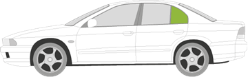 Afbeelding van Zijruit links Mitsubushi Galant sedan 