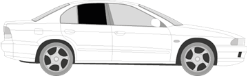 Afbeelding van Zijruit rechts Mitsubushi Galant sedan (DONKERE RUIT)