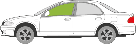 Afbeelding van Zijruit links Mazda 323 sedan