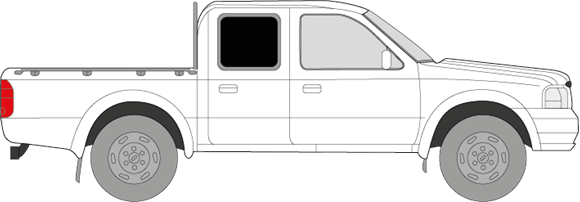 Afbeelding van Zijruit rechts Ford Ranger 4 deurs (DONKERE RUIT)