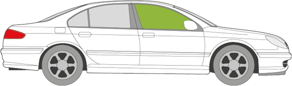 Afbeelding van Zijruit rechts Peugeot 607 (2000-2004)