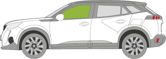 Afbeelding van Zijruit links Peugeot 2008  