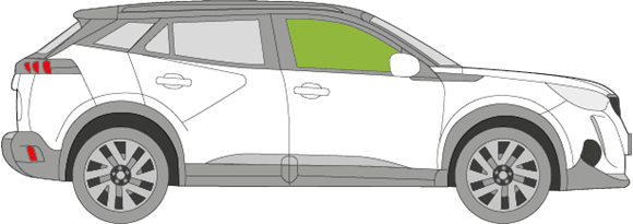 Afbeelding van Zijruit rechts Peugeot 2008  