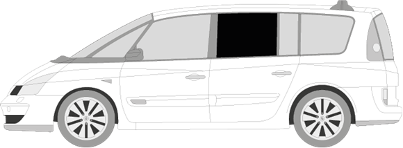 Afbeelding van Zijruit links Renault Espace (DONKERE RUIT)