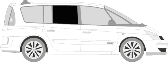 Afbeelding van Zijruit rechts Renault Espace (DONKERE RUIT)