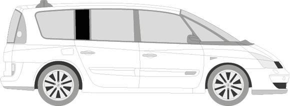 Afbeelding van Zijruit rechts Renault Espace (DONKERE RUIT)