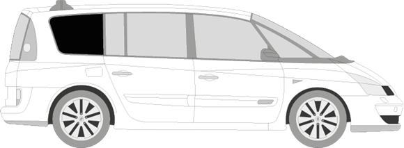 Afbeelding van Zijruit rechts Renault Espace (DONKERE RUIT)