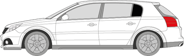 Afbeelding van Zijruit links Opel Signum (DONKERE RUIT)