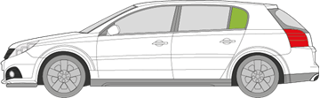 Afbeelding van Zijruit links Opel Signum 