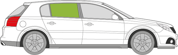Afbeelding van Zijruit rechts Opel Signum 